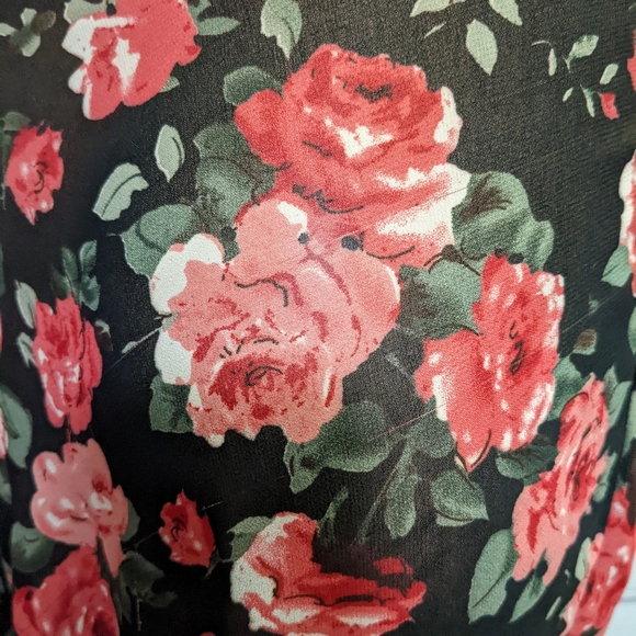 SOLD - Sheer Floral Maxi Skirt L - Picture 4 of 4